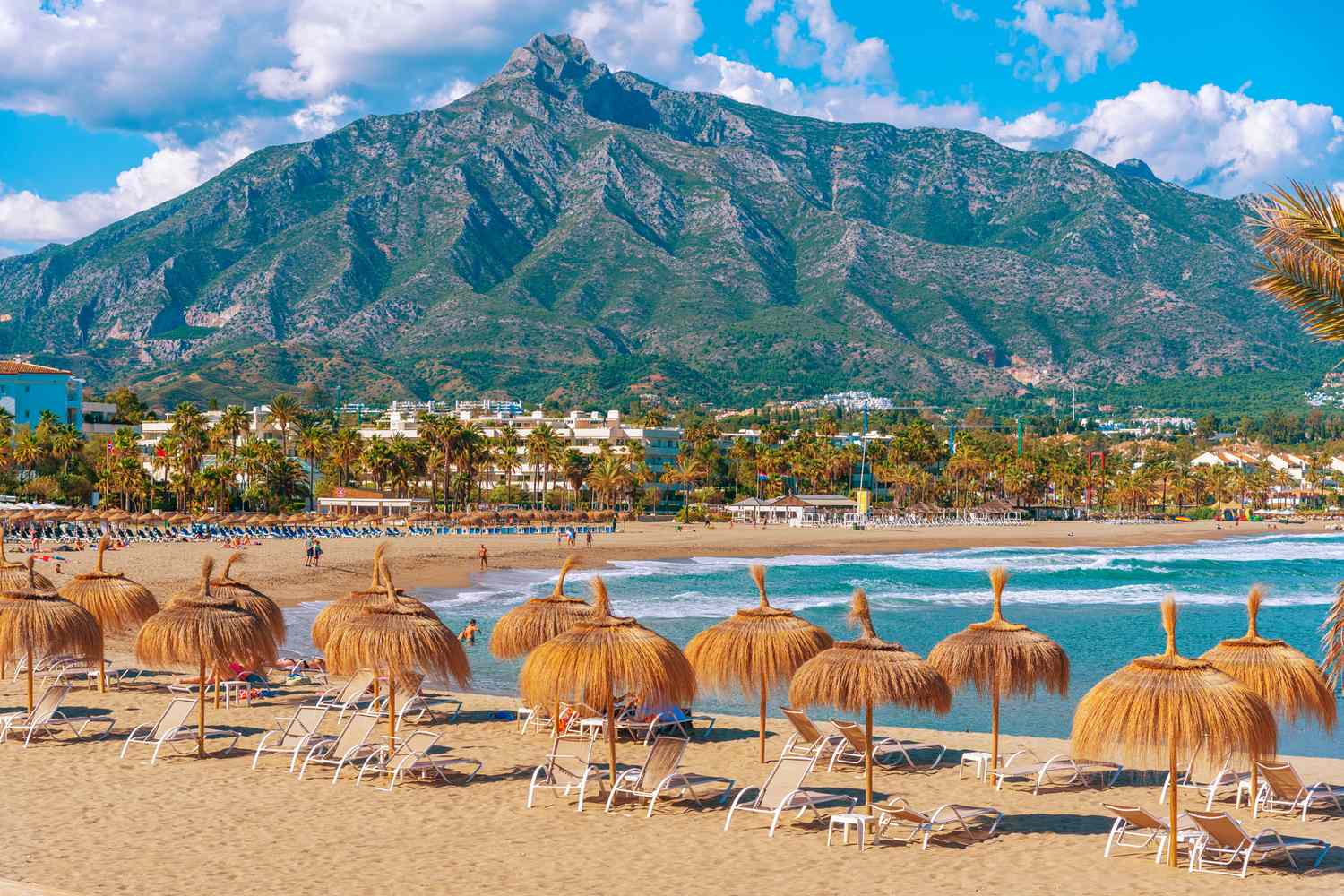 Playa de Marbella with La Concha mountain backdrop